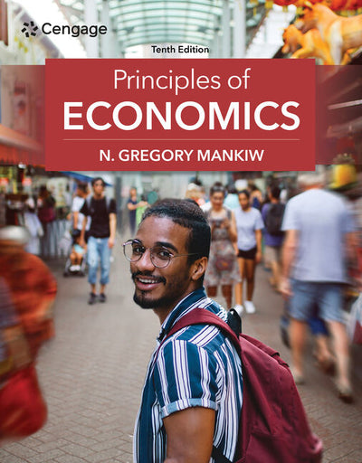 Book cover of 'Principles of Economics' by N. Gregory Mankiw with a person walking on a street.